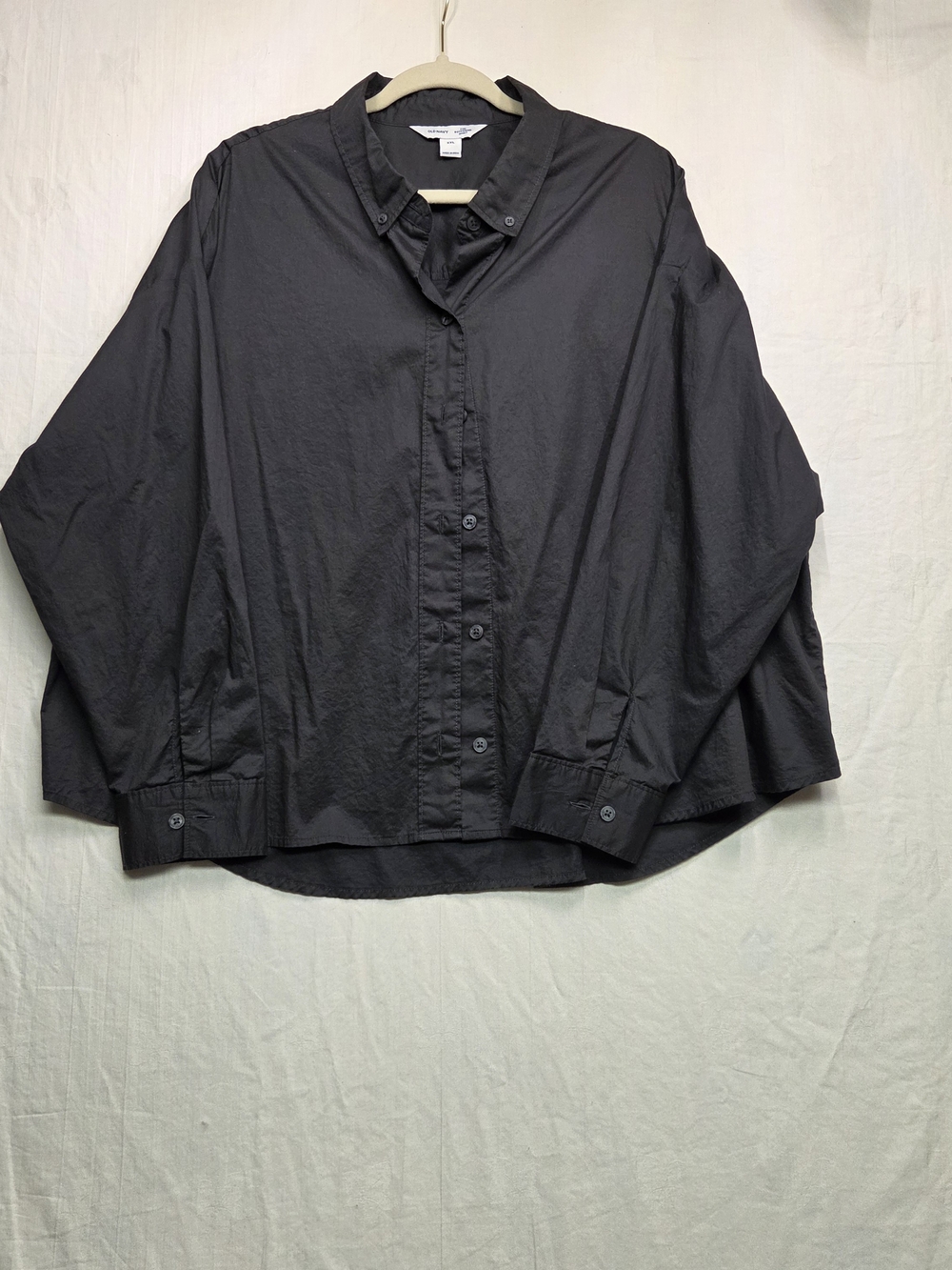 Old Navy Dark Gray Boyfriend Button-Up Shirt. Size XXL